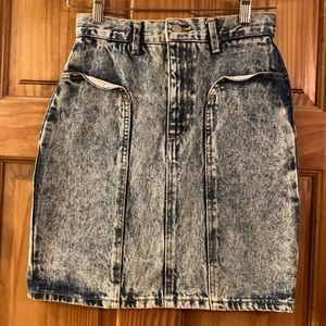 80s vintage acid wash mini skirt  Made by Pinch